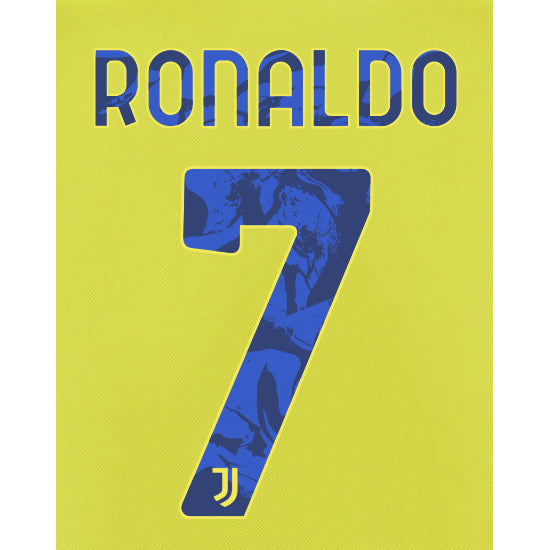 Juventus 2021/22 Third Ronaldo #7 YOUTH Jersey Name Set