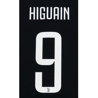 Juventus 2017/18 Home Higuain #9 Jersey Name Set
