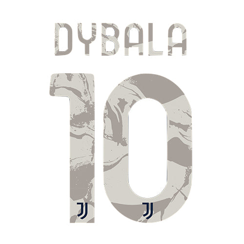 Juventus 2020/21 Away Dybala #10 Jersey Name Set