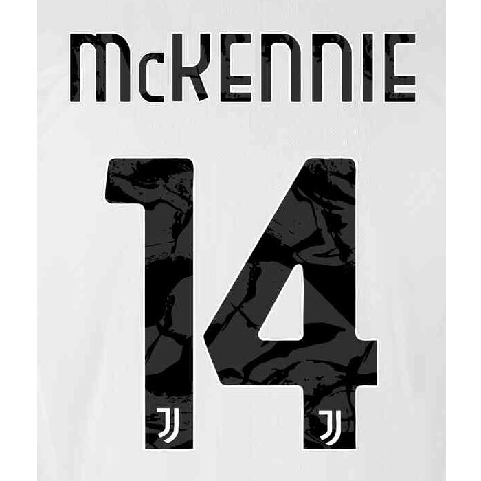 Juventus 2020/22 Home Mckennie #14 Youth Jersey Name Set (Main)