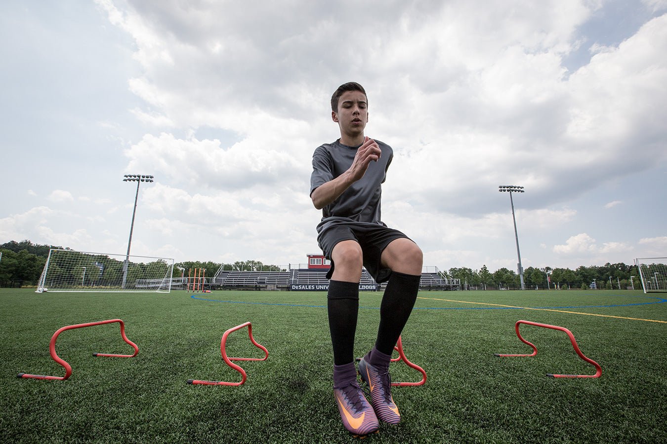 Kwik Goal 9" Speed Hurdles Single (Red)