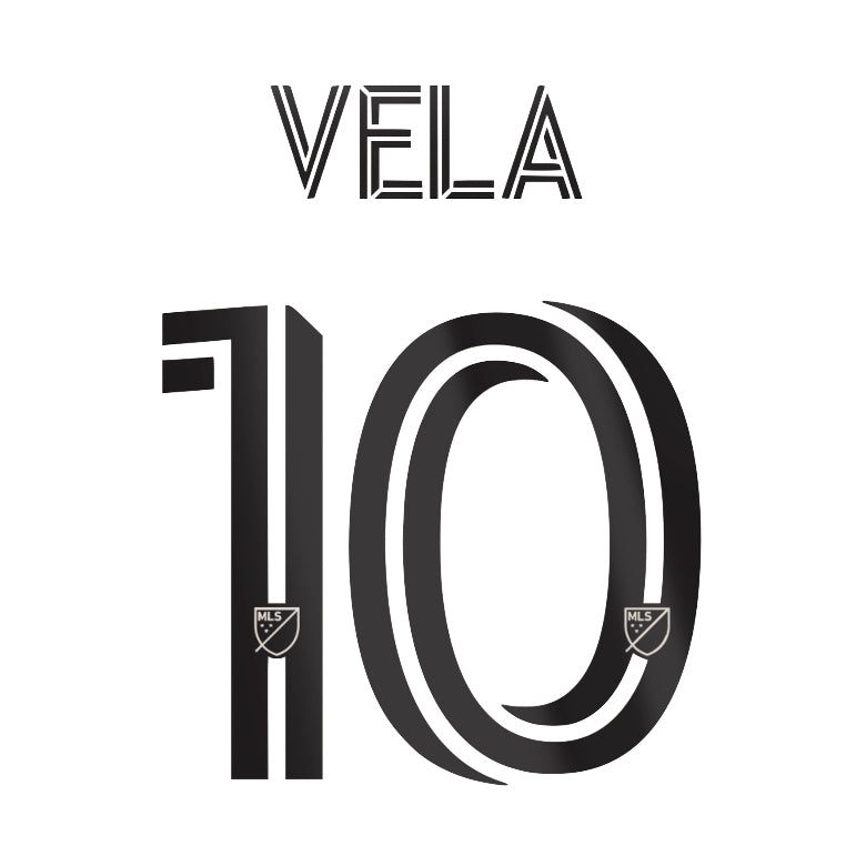 LAFC 2021/22 Away Vela #10 Jersey Name Set (Main)