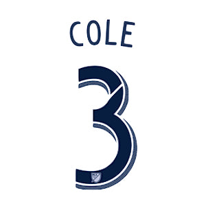 LA Galaxy 2015/19 Home Cole #3 Jersey Name Set