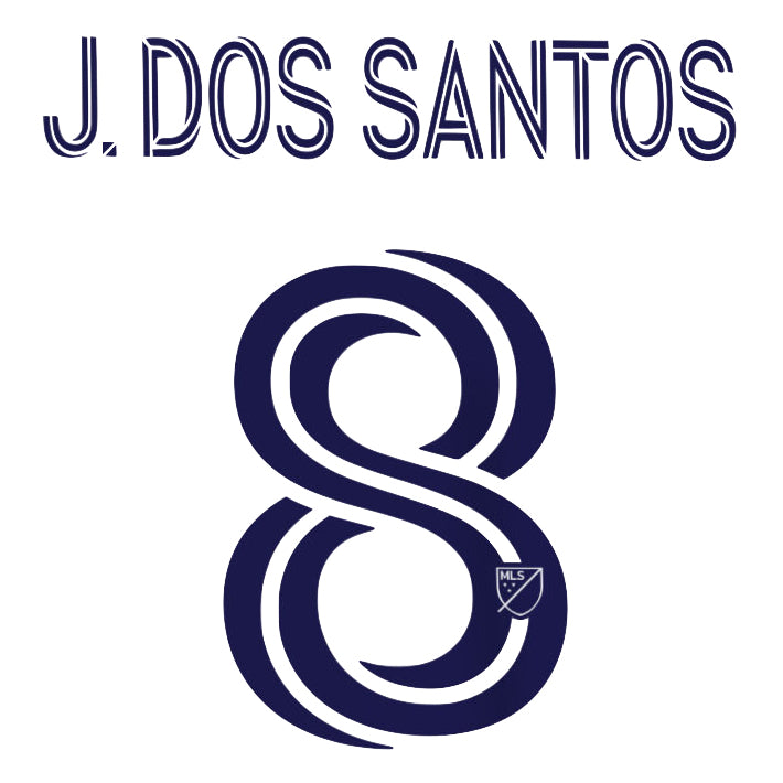 LA Galaxy 2020/22 Home J. Dos Santos #8 Jersey Name Set (Main)