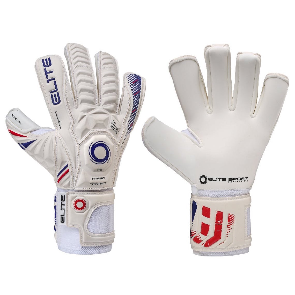 Elite Sport Lion 5FS Goalkeeper Glove - White (Pair)