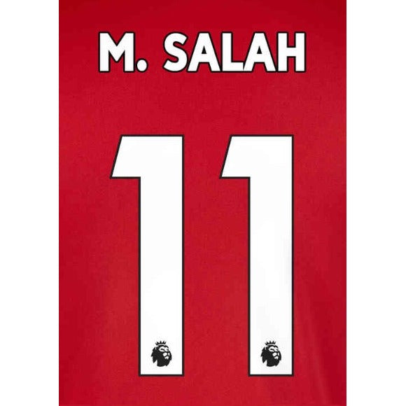 Liverpool 2019/22 Home M. Salah #11 Jersey Name Set