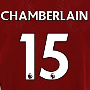 Liverpool 2018/19 Home Chamberlain #15 Jersey Name Set