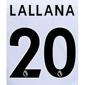 Liverpool 2017/18 Away Lallana #20 Jersey Name Set