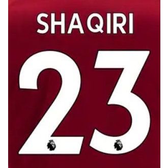Liverpool 2018/19 Home Shaqiri #23 Jersey Name Set