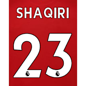 Liverpool 2019/22 Home Shaqiri #23 Jersey Name Set
