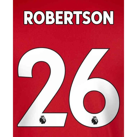 Liverpool 2019/22 Home Robertson #26 Jersey Name Set