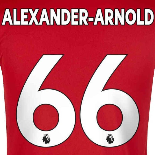 Liverpool 2019/22 Home Alexander-Arnold #66 Jersey Name Set