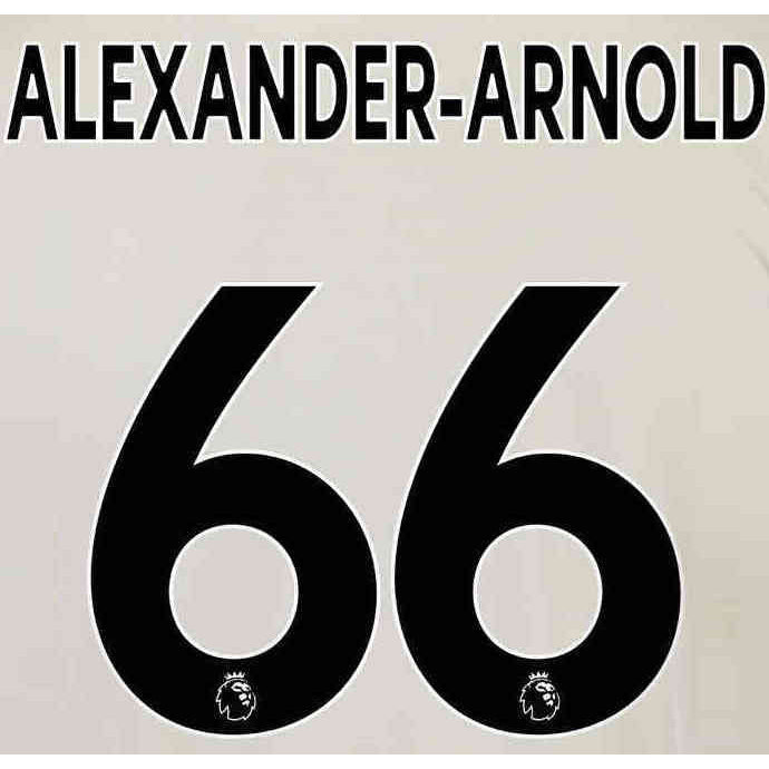 Liverpool 2020/22 Away Alexander-Arnold #66 Youth Jersey Name Set Black (Main)