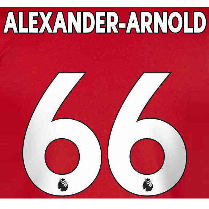 Liverpool 2019/22 Home Alexander-Arnold #66 Youth Jersey Name Set White (Main)