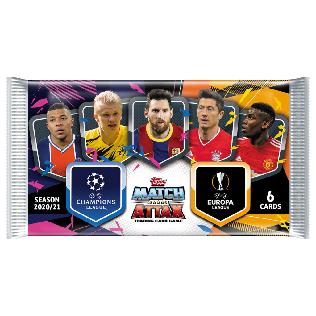 Topps 2020-21 Match Attax Champions League-Europa League Trading Cards Box (30 Packets EA)