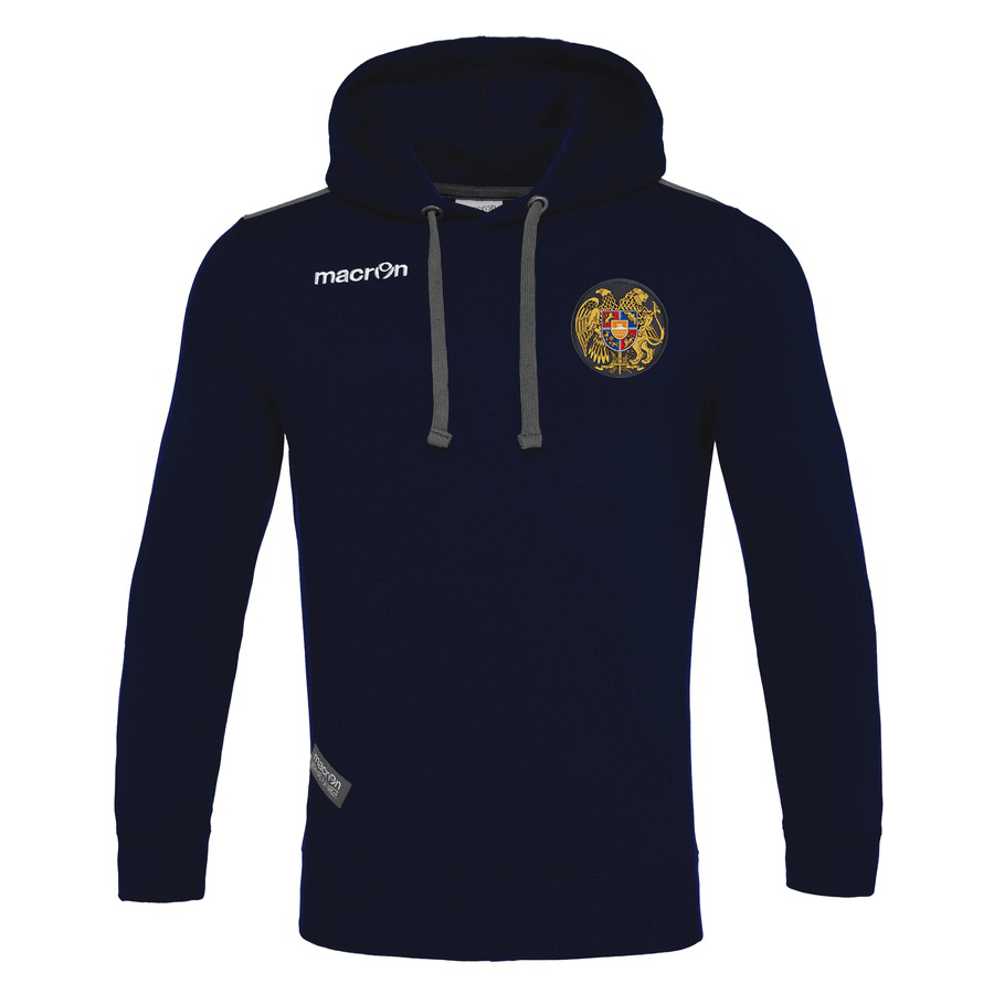 Macron 2022 Armenia SKA Hoodie with Crest - Navy (Front)