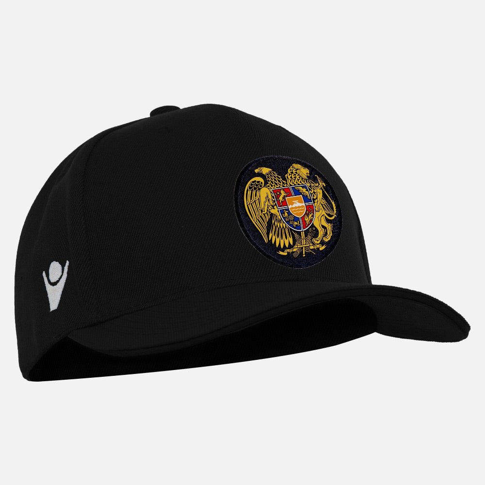 Macron Armenia Adjustable Pepper Hat with Crest - Black (Front)