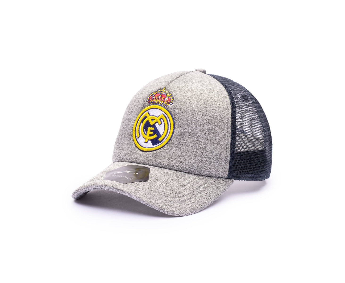 FI Collection Real Madrid Grayline Trucker Hat - Grey-Navy