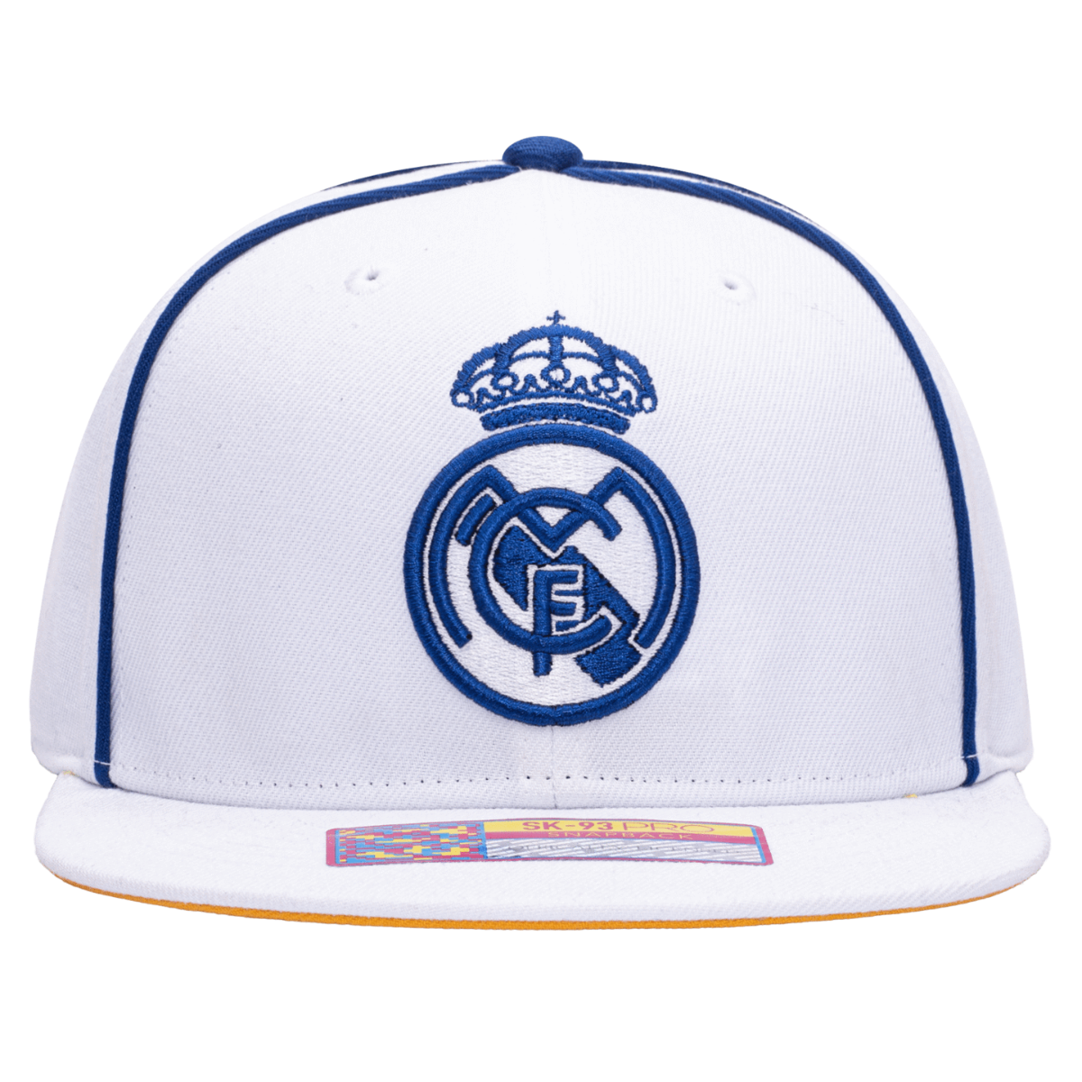 FI Collection Real Madrid Cali Day Snapback Hat - White-Blue (Front)