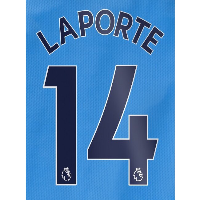 Manchester City 2020/21 Home Laporte #14 Jersey Name Set