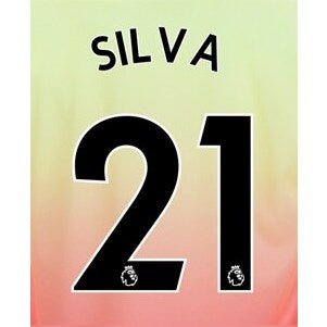 Man City 2019/20 Third Silva #21 Jersey Name Set