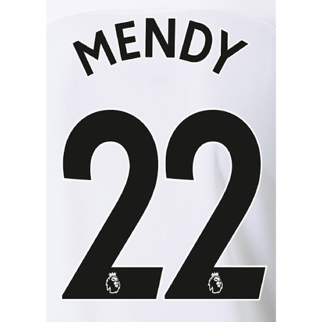 Manchester City 2021/22 Away Mendy #22 Jersey Name Set Black (Main)