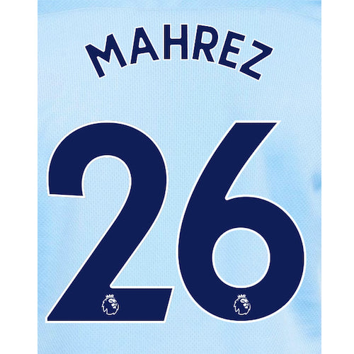 Manchester City 2020/21 Home Mahrez #26 Jersey Name Set