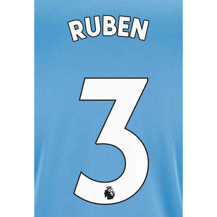 Manchester City 2021/22 Home Ruben #3 Jersey Name Set (Main)