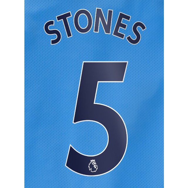 Manchester City 2020/21 Home Stones #5 Jersey Name Set