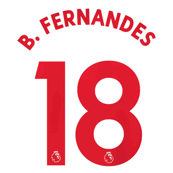 Manchester United 2020/21 Third B. Fernandes #18 Jersey Name Set