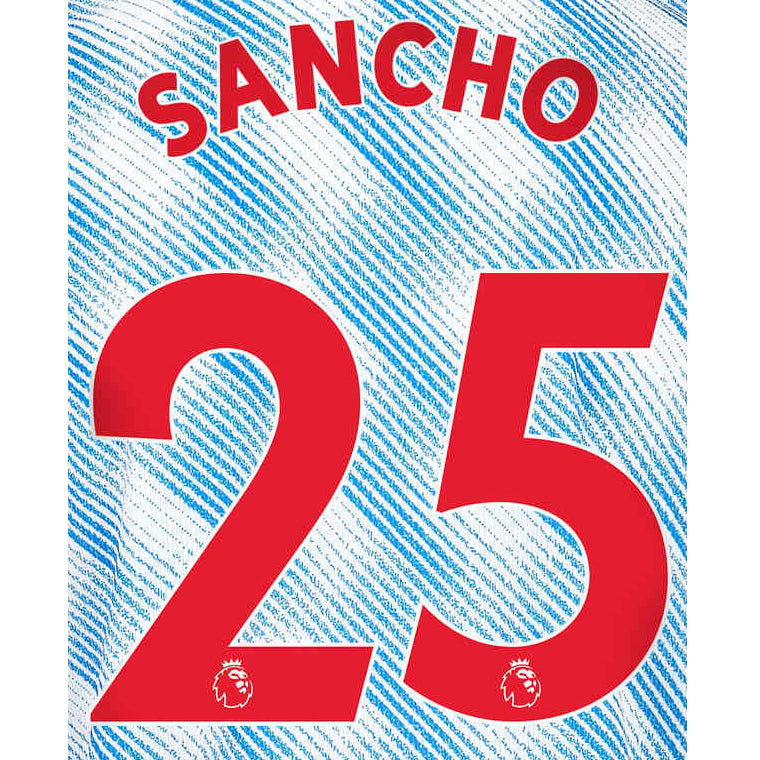 Manchester United 2021/22 Away Sancho #25 Jersey Name Set (Main)