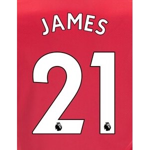 Man United 2019/22 Home James #21 Jersey Name Set
