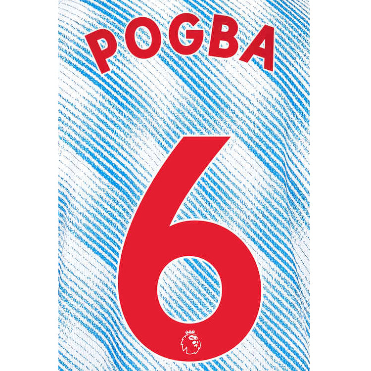 Manchester United Away 2021/22 Pogba #6 Jersey Name Set-Red (Main)