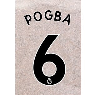 Man United 2019/20 Away Pogba #6 Jersey Name Set