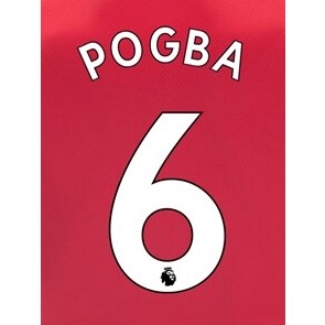 Man United 2019/22 Home Pogba #6 Jersey Name Set