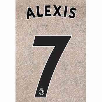 Man United 2019/20 Away Alexis #7 Jersey Name Set