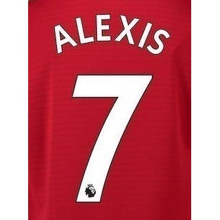 Man United 2018/19 Home Alexis #7 Jersey Name Set