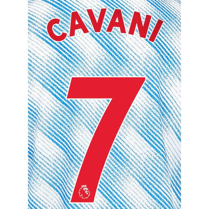 Manchester United 2021/22 Away Cavani #7 Jersey Name Set-Red (Main)