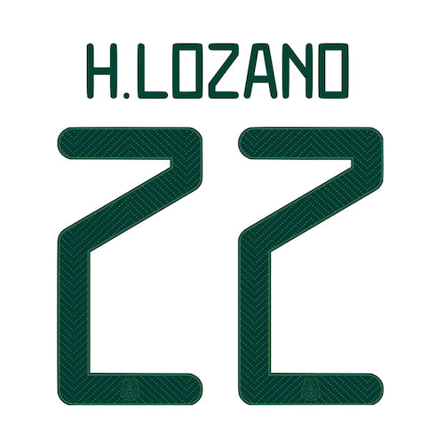 Mexico 2020/21 Away H.Lozano #22 Jersey Name Set
