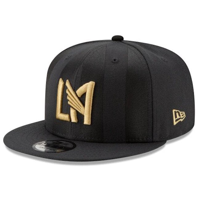 New Era LAFC Jersey Hook 950 Snapback Hat - Dark Grey-Black (Diagonal 1)