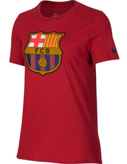 Nike 2018-19 Barcelona Evergreen Crest Women's Tee-Red