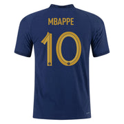Nike 2022-23 France Home Vapor Match Authentic Jersey Navy-Gold