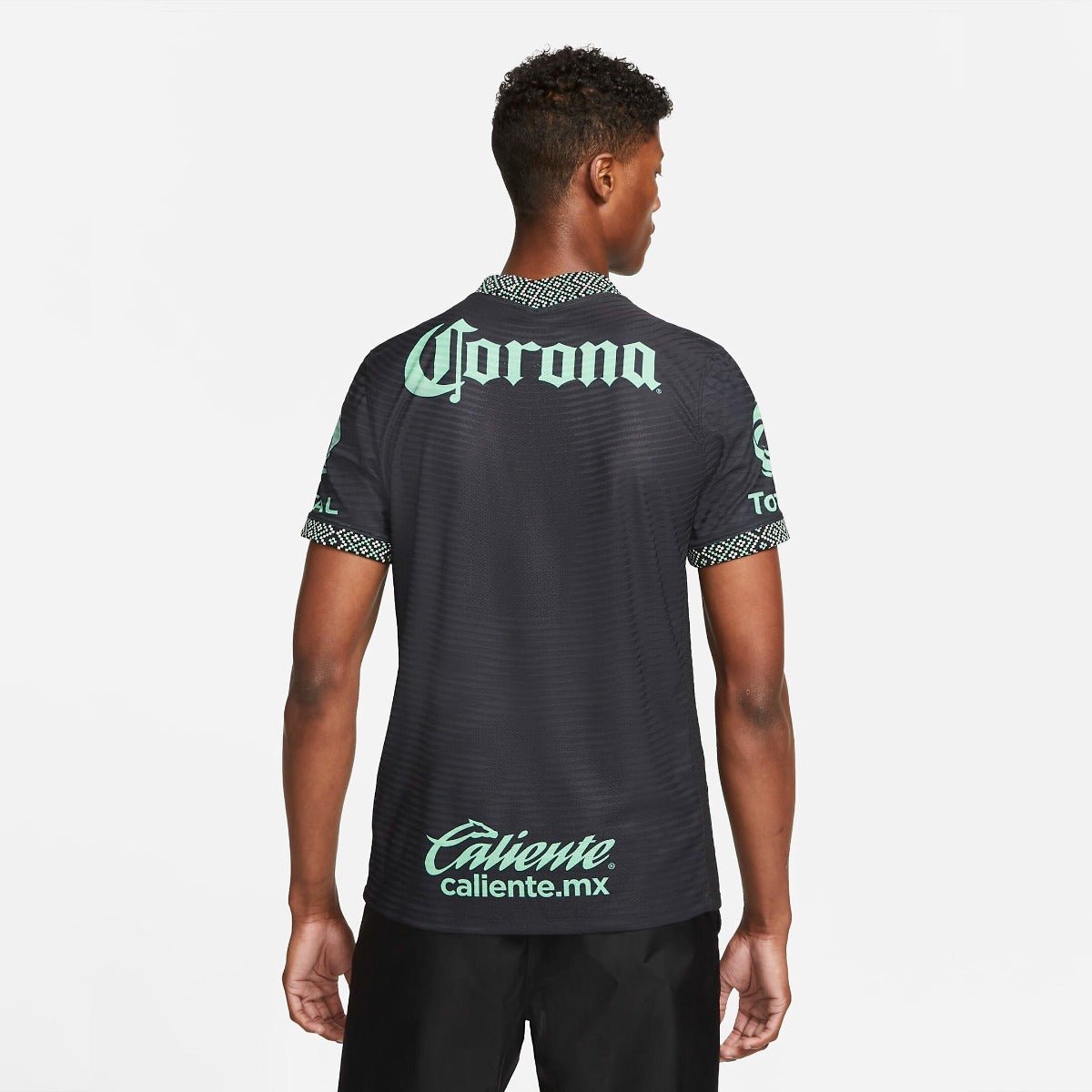 Nike 2022 Club America Third ADV Match Jersey - Black-Healing Jade (Model - Back)