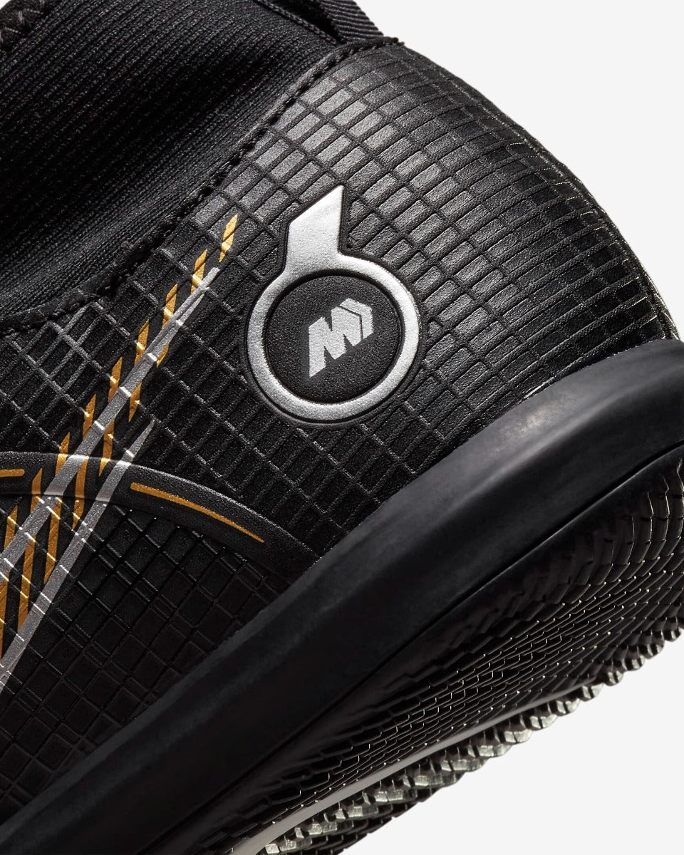 Nike Junior Superfly 8 Academy Indoor - Black-Silver-Gold