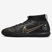Nike Junior Superfly 8 Academy Indoor - Black-Silver-Gold