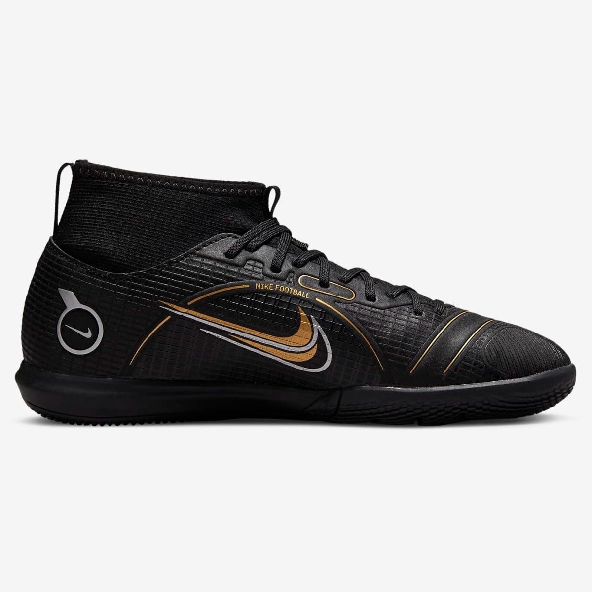 Nike Junior Superfly 8 Academy Indoor - Black-Silver-Gold