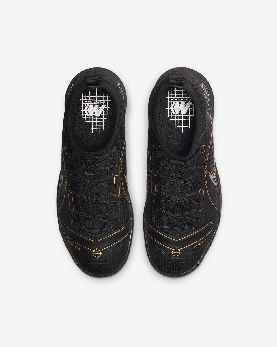 Nike Junior Superfly 8 Academy Indoor - Black-Silver-Gold