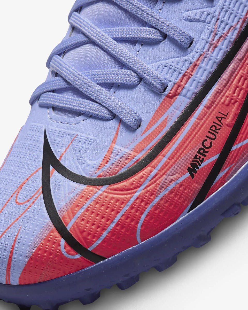 Nike Junior Superfly 8 Club KM Turf - Light Thistle-Bright Crimson