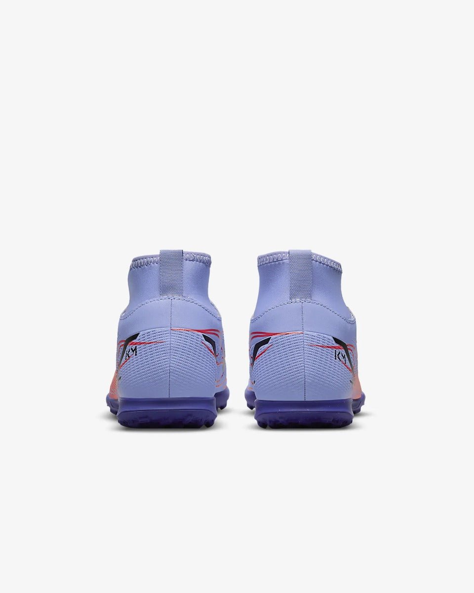 Nike Junior Superfly 8 Club KM Turf - Light Thistle-Bright Crimson