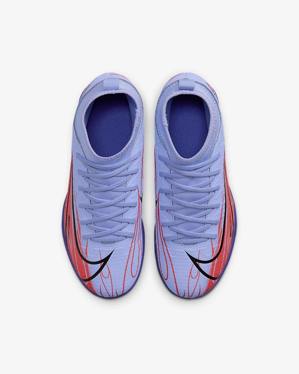 Nike Junior Superfly 8 Club KM Turf - Light Thistle-Bright Crimson